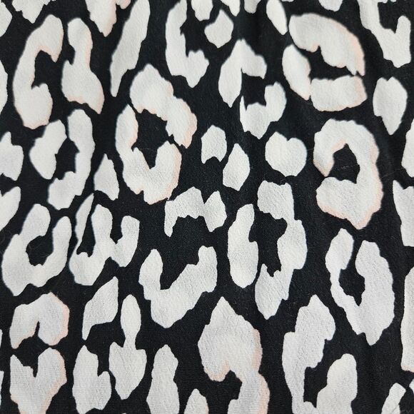 Express Black White Pink Faux Wrap Ruffled Tiered Mini Dress Size Small - Picture 8 of 8